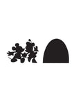 Mouse Decals Wall Sticker Pack 1 Mickey Mouse Vinyl For Walls Disney Inspired Black 9.5 By 4.5 Inches Easy Peel And Stick Decor