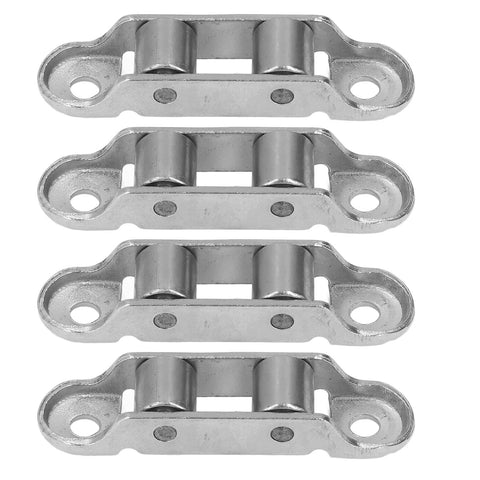 No Fuss Set Of Four Stainless Steel Sliding Door Rollers With Low Noise Barn Door Hardware Two Wheel Pulleys Easy Install Smooth Quiet Glide For Closet Doors And Room Partitions