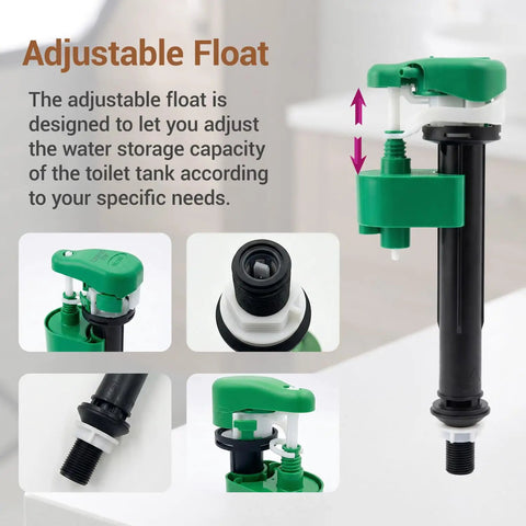 3 Inch Toilet Flush Valve Repair Kit For Universal Fit On Most One Piece Toilets with adjustable float detail view