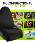Black Waterproof Sweat Towel Seat Cover Universal Non Slip Protector For Car Truck SUV Seats for various activities