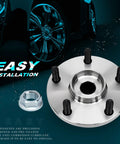 Front Wheel Hub Replacement For Toyota RAV4 1996 To 2000 Without ABS 5 Lug Front Left Or Right Hub Bearing Assembly 43502 42010 Drop In Premium Steel Construction with close-up view