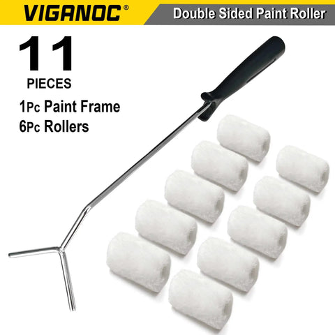 Pro Grade Small Paint Roller Kit Packed With One Frame And Ten Premium Covers tailored for tight spaces and precision painting.