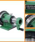 Precision Spin Indexing Fixture With 5C Collet Lathe Mount, 1 1/8 inch grinding head jig with 5 inch dial plate.