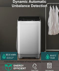 Lowkey Quiet Portable Washing Machine Full Automatic 2.0 Cubic Foot Compact Washer Grey displaying energy efficiency features.