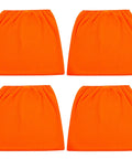 Reusable Vacuum Filter Cover For Wet Dry Vacuums, 4 Pack, Elastic Pre Filter Shield, orange polyester covers displayed in set of four.