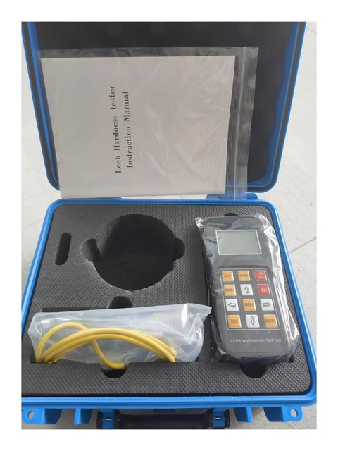 Dead On Accurate Digital LeeB Hardness Tester For Steel, Copper, Aluminum, Stainless Metals, Multi Scale Lcd Display in blue case