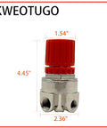 Air Compressor Pressure Regulator Replacement AB-9051114 For Bostitch Husky Hitachi Craftsman, red and silver 4.45-inch part