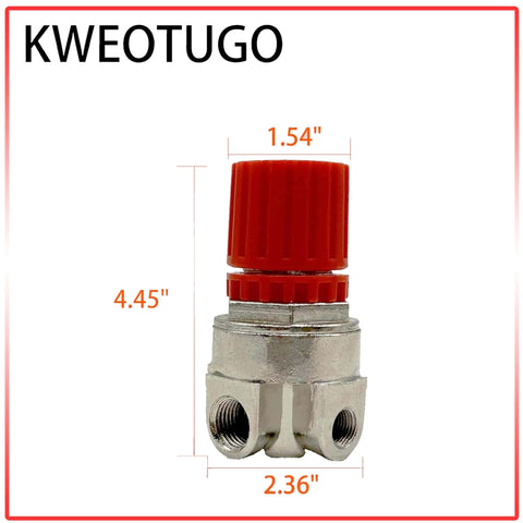 Air Compressor Pressure Regulator Replacement AB-9051114 For Bostitch Husky Hitachi Craftsman, red and silver 4.45-inch part