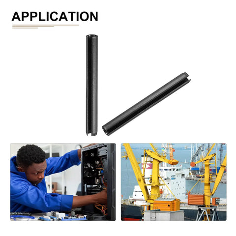 Pro Grade 6mm By 60mm Slotted Spring Pin Set 30 Pack 65Mn Steel Dowel Roll Pins for DIY and Industrial Applications