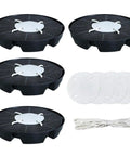 Set of four Self Watering Fabric Pot Base For Heavy Flower Pots Indoor Outdoor Garden System Auto Base with wicks and filters