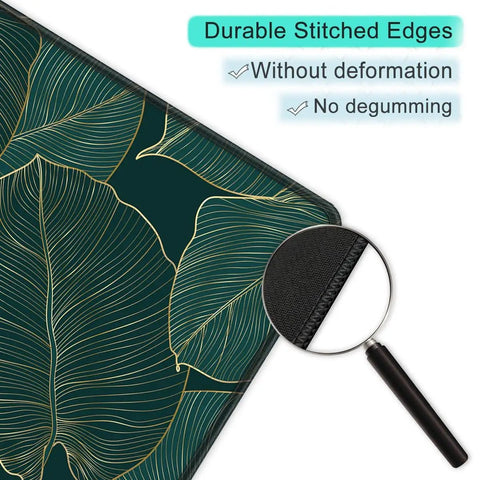Stitched Edge Mouse Pad With Premium Palm Texture For Smooth Precise Tracking In Gaming Or Office, Waterproof And Washable Surface