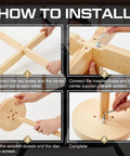 Step-by-step assembly of 43 Inch Solid Pine Kendo Tameshigiri Practice Cutting Stand Real Deal Heavy Duty Wooden Dummy Holder.