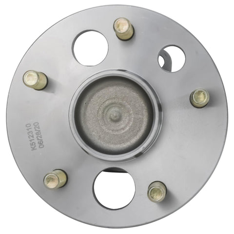 Top view of rear wheel bearing hub assembly fits 1992-2001 Toyota Camry, 1995-2004 Avalon, 1999-2003 Solara, 1992-2001 Lexus ES300, 1999-2003 RX300 FWD