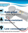 Photocell Light Sensor With Swivel Mount Dusk To Dawn Hardwired Switch For Outdoor Lighting features rainproof and wear-resistant design