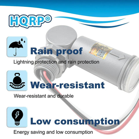 Photocell Light Sensor With Swivel Mount Dusk To Dawn Hardwired Switch For Outdoor Lighting features rainproof and wear-resistant design