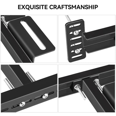 Close-up of Straight Up Sturdy Headboard Bracket Kit for Adjustable Beds and Metal Frames showing solid steel construction details.