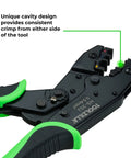 Workhorse Heavy Duty Ratcheting Wire Crimper For Stranded Copper Cable with distinctive design for easy crimping.
