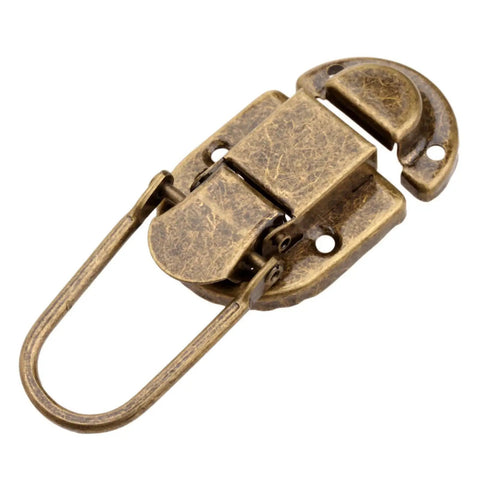 Vintage Bronze Key Hasp Lock Set 5Pcs Antique Hasp Latch Catch Clasp With Screws 60x34mm for Jewelry Boxes and Cabinets