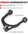 Beefed Up Front Upper Control Arm Suspension Kit With Ball Joints For 1999 2006 Chevrolet Silverado And GMC Sierra 1500 RWD Includes Tie Rod Ends And Sway Bar Stabilizer Links 10pcs K80942, black steel arm