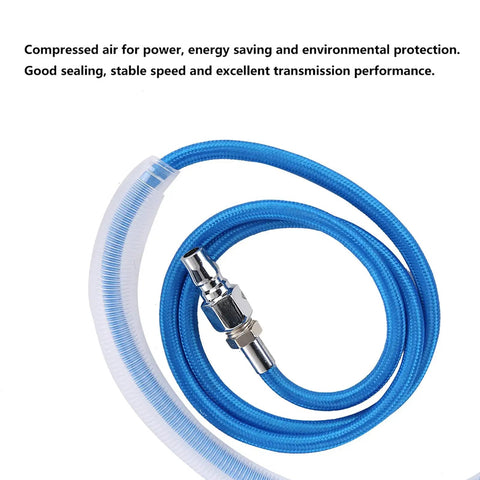 Kick Your Project Game With This Heavy Duty Pneumatic Grinding Pen Featuring 35000 RPM Air Die Grinder Power For Slick Mold Polishing And Fast Metal Finishing A Real Workhorse For Garage Sessions. Blue air hose with metal connector for pneumatic tools.