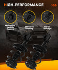 Drop-In Front Strut Assembly Set For Nissan Altima 2013 To 2017 Includes Strut Mount And Coil Spring Quick Struts Replacement Shocks Set Of 2 USA Made OE Quality Performance And Smooth Ride displayed with vehicle control, braking, and no oil leakage features.