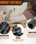 Close-up of 8 Piece Tap And Die Socket Adapter Set For Tight Spots 1/4 Inch And 3/8 Inch Taps Holder with detail view