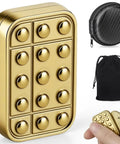Solid Metal Alloy Magnetic Fidget Slider With Totally Smooth Glide Press Block And Crisp Click Sound Super Edc Desk Toy for stress relief.
