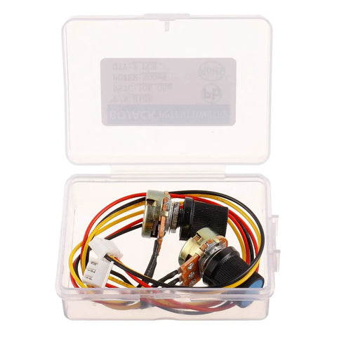 Clear box with 10K Ohm Rotary Potentiometer With Knurled Shaft Three Terminals Linear Taper XH2.54-3 Pin Connector Cable Pack Of 2.