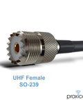 Ultra Flexible 6 Foot PL259 Male To SO239 Female Coax Extension Cable For CB UHF VHF Shortwave HAM Radios And Antennas, connector