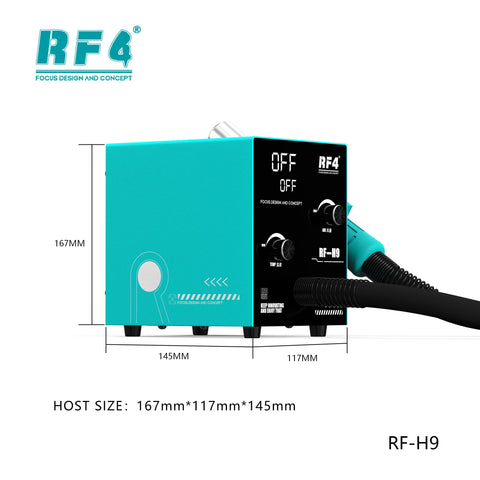 Pro Grade Intelligent Hot Air Soldering Station With Digital Display And Overheat Protection for PCB Desoldering, side view