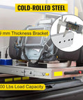 Close-up of Heavy Duty Drawer Slides 18 To 60 Inch Adjustable Full Extension With 3 Fold Guide Rail and device, cold-rolled steel.