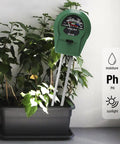 3 In 1 Soil pH Meter With Moisture And Light Tester For Garden Lawn Farm Indoor And Outdoor Plant Care Green in plant pot