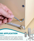 Installing 30 Pack M6-1 X 16mm Grub Screws 304 Stainless Steel Cup Point Allen Head Screws Internal Hex Drive on furniture