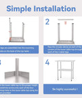 Installation guide for Stainless Steel Double Undershelf Work Table With Flat Top For Kitchen And Commercial Prep Use NSF Certified