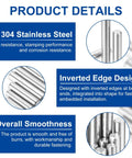 Close-up of 50 Pieces Dowel Pins Set 2mm By 22mm 304 Stainless Steel Durable Rust Resistant Fasteners For Shelves And Projects Assortment Kit
