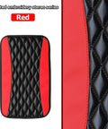 Fresh Fit Car Center Console Pad Red Waterproof Auto Interior Glow Up Heavy Duty PU Leather Armrest Cover Non Slip Dash Guard detailed view.