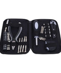 Must Have Home Repair Starter Tool Kit With Ten Bit Set Four Screwdrivers Tape Measure Pliers Hex Wrenches In Durable Iron Storage Box