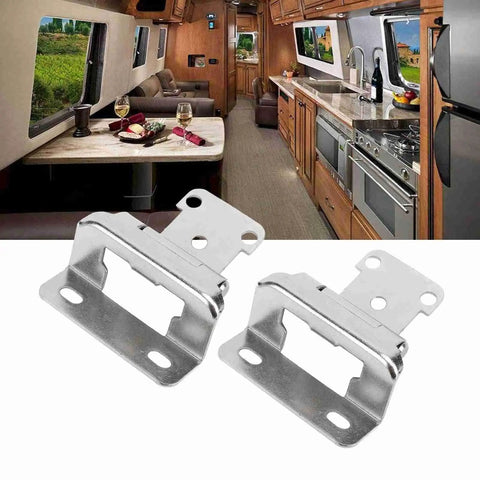 Self Closing Cabinet Hinge Set Two Piece Steel With Enhanced Safety For Kitchen Bathroom RV Campervan One Half Inch