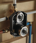 Universal Shower Valve Rough-In Kit With Pressure Balance Monitor, MultiChoice Diverter, brass construction and pipes
