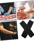 Heavy Duty Kickass Cut Resistant Arm Sleeves Lightweight Protective Gear shown being used in a kitchen setting.