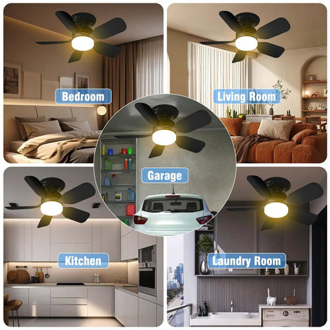 2 Pack 20 Inch Socket Ceiling Fan Light With Remote, 30W 2000 Lumens, in bedroom, living room, kitchen, garage, laundry room.