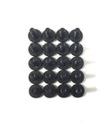 Tough As Nails Black Oxide Coated Steel Machine Screws 20 Pack 8-32 Phillips Head 3/8 Inch Length with black heads.