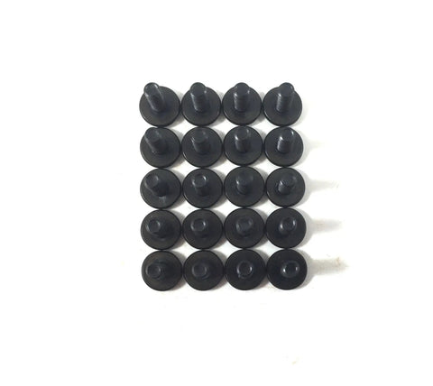 Tough As Nails Black Oxide Coated Steel Machine Screws 20 Pack 8-32 Phillips Head 3/8 Inch Length with black heads.