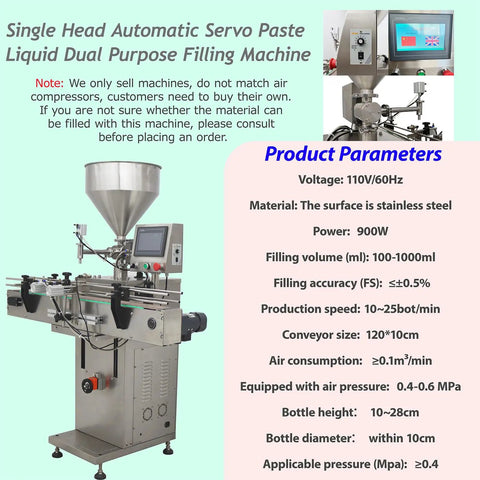 Plug And Play Automated Single Nozzle Filling Machine 100 To 1000ml with stainless steel body and digital control panel.