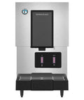 Rock Solid Commercial Cubelet Nugget Ice And Water Dispenser features hands free operation and built in storage box.