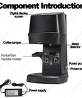 Component introduction of Automatic Electric Coffee Tamper For Espresso Featuring Adjustable Height And Precision Pressure Control including parts.