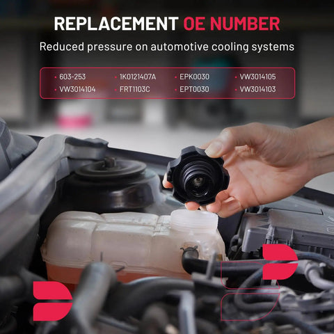 Engine Coolant Expansion Reservoir Overflow Tank For Audi A3 Q3 TT RS TTS Quattro And VW Beetle Eos Golf R GTI Jetta Passat CC Rabbit Tiguan Replacement OE 603253 1K0121407A Plug And Play Easy Install No Fuss Premium Quality in a car engine bay.