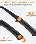 Folding pruning saw with 16.6-inch carbon steel blade, 8.9-inch closed length, for Heavy Duty Three Piece Garden Tool Set