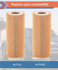 2 Pack Engine Oil Filter For Audi Porsche VW Vehicles 2005 To 2018 A4 A5 A6 A7 A8 Quattro Q5 Q7 S4 S5 SQ5 And 2011 To 2017