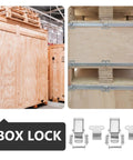 Industrial storage boxes with 304 Stainless Steel Spring Loaded Right Angle Hasps Toggle Latch Kit for Tool Box Hood Locking